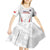 Custom Chile Football Kid Short Sleeve Dress 2024 Vamos La Roja - White - Wonder Print Shop