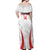 Custom Chile Football Off Shoulder Maxi Dress 2024 Vamos La Roja - White - Wonder Print Shop