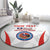 Custom Chile Football Round Carpet 2024 Vamos La Roja - White