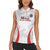 Custom Chile Football Women Sleeveless Polo Shirt 2024 Vamos La Roja - White - Wonder Print Shop