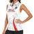 Custom Chile Football Women Sleeveless Polo Shirt 2024 Vamos La Roja - White - Wonder Print Shop