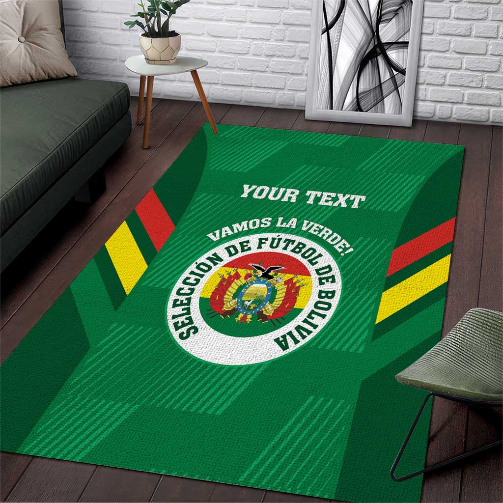 Custom Bolivia Football Area Rug 2024 Vamos La Verde - Green - Wonder Print Shop