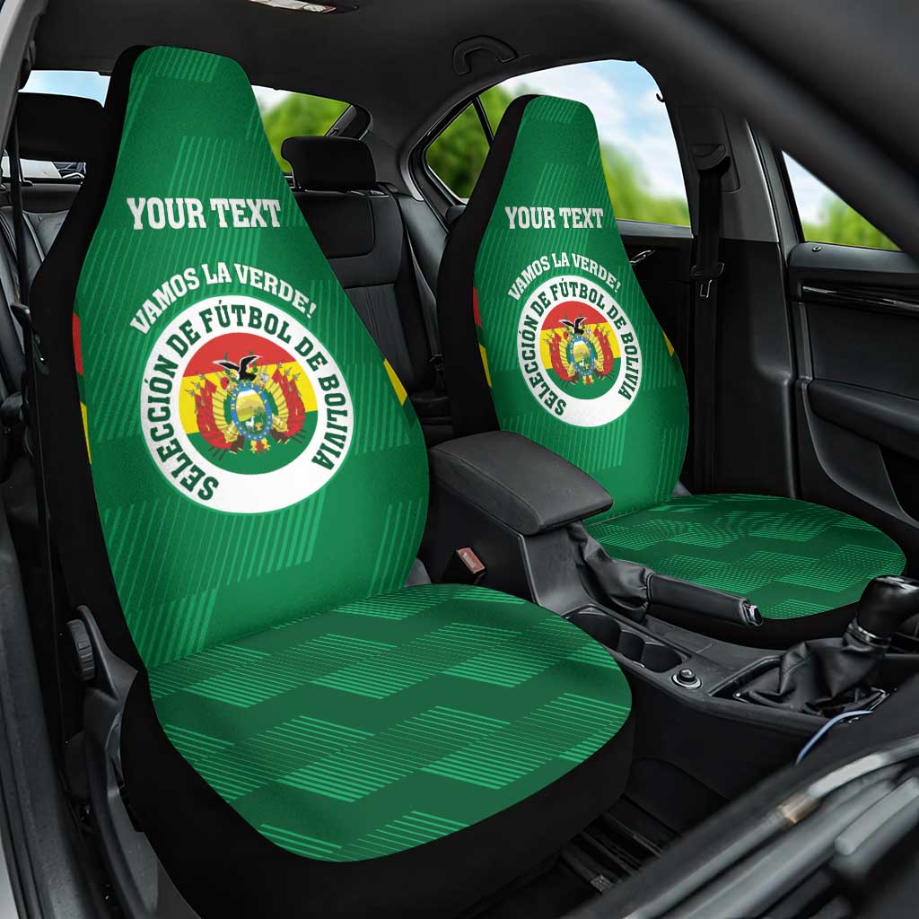 Custom Bolivia Football Car Seat Cover 2024 Vamos La Verde - Green - Wonder Print Shop