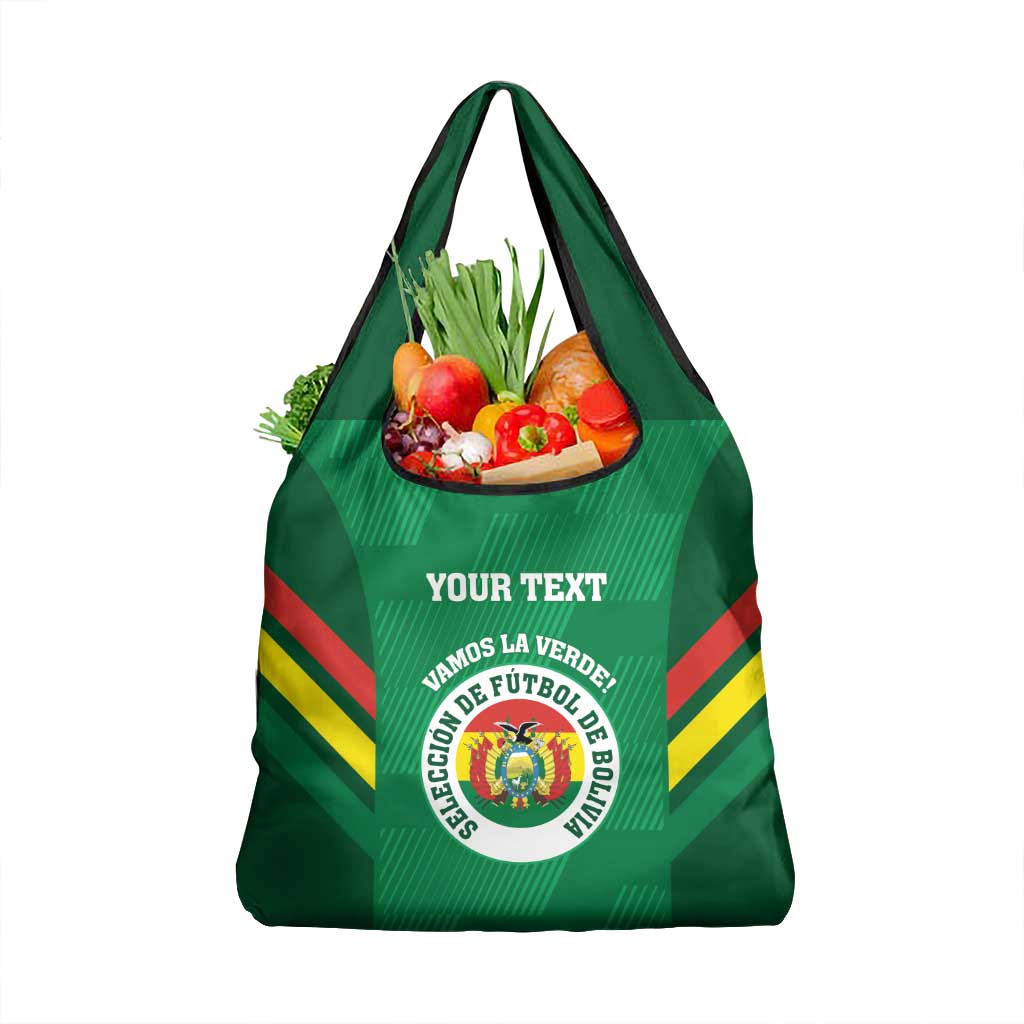 Custom Bolivia Football Grocery Bag Vamos La Verde - Green