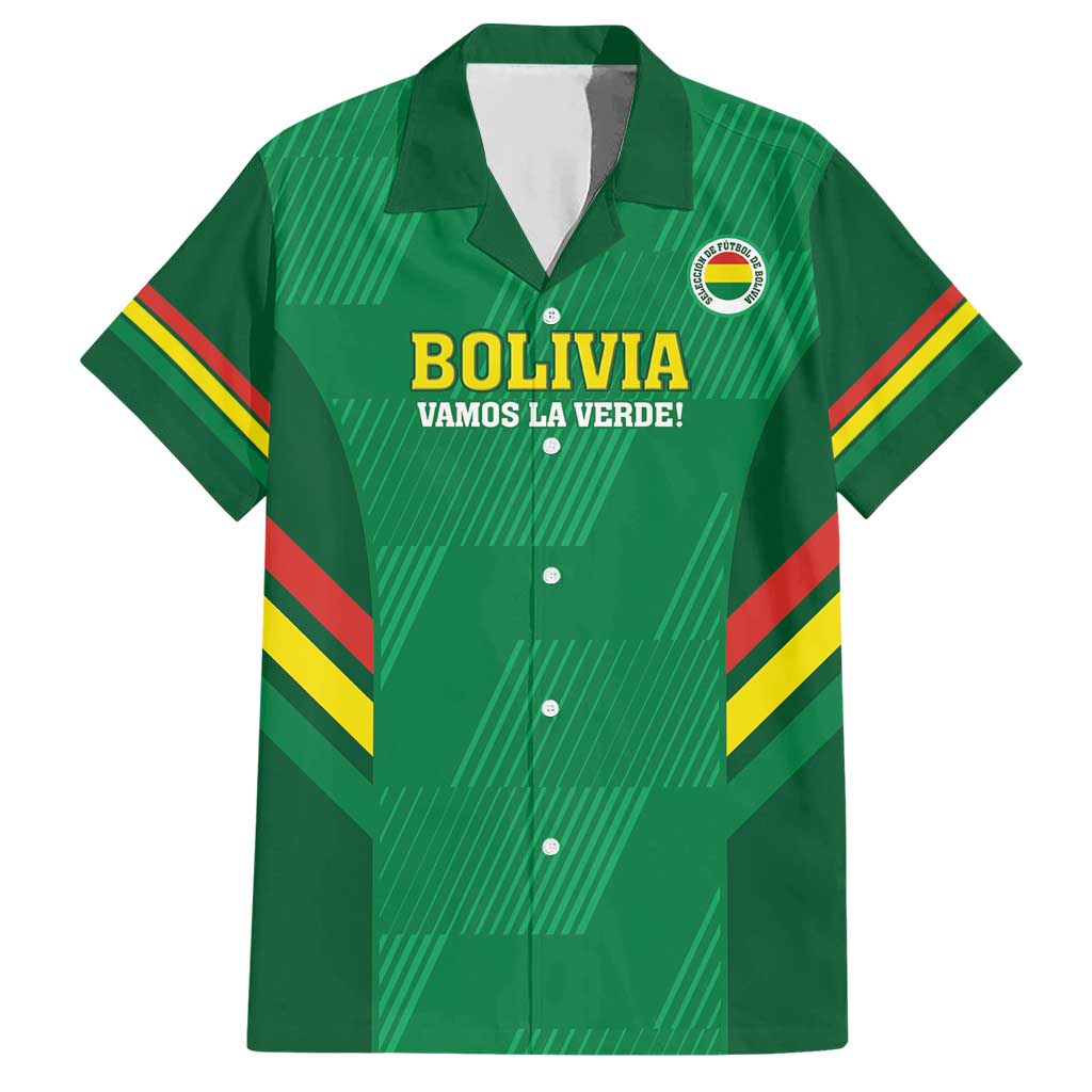 Custom Bolivia Football Hawaiian Shirt 2024 Vamos La Verde - Green - Wonder Print Shop