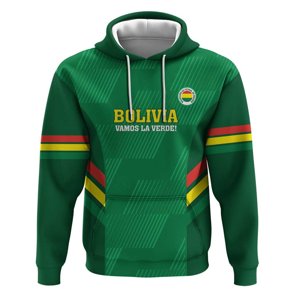 Custom Bolivia Football Hoodie 2024 Vamos La Verde - Green - Wonder Print Shop