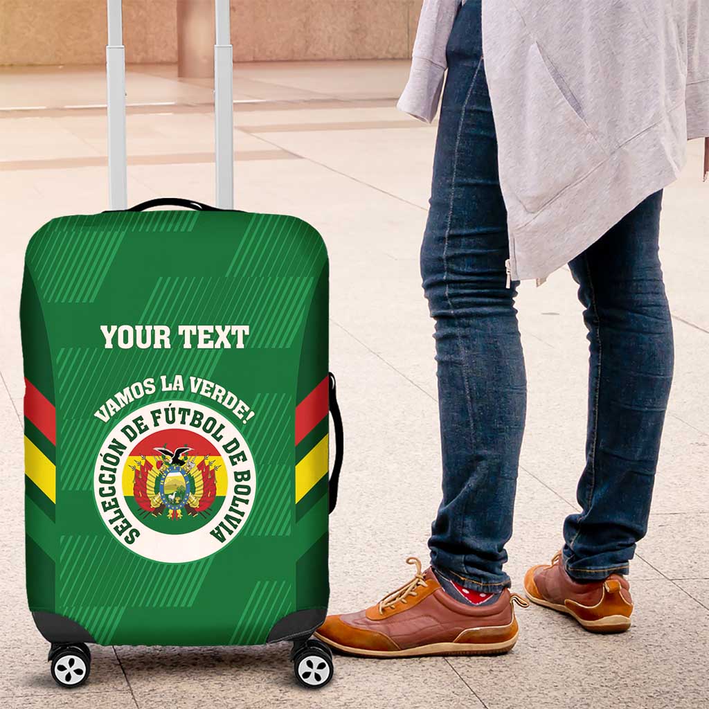 Custom Bolivia Football Luggage Cover 2024 Vamos La Verde - Green - Wonder Print Shop