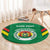 Custom Bolivia Football Round Carpet 2024 Vamos La Verde - Green