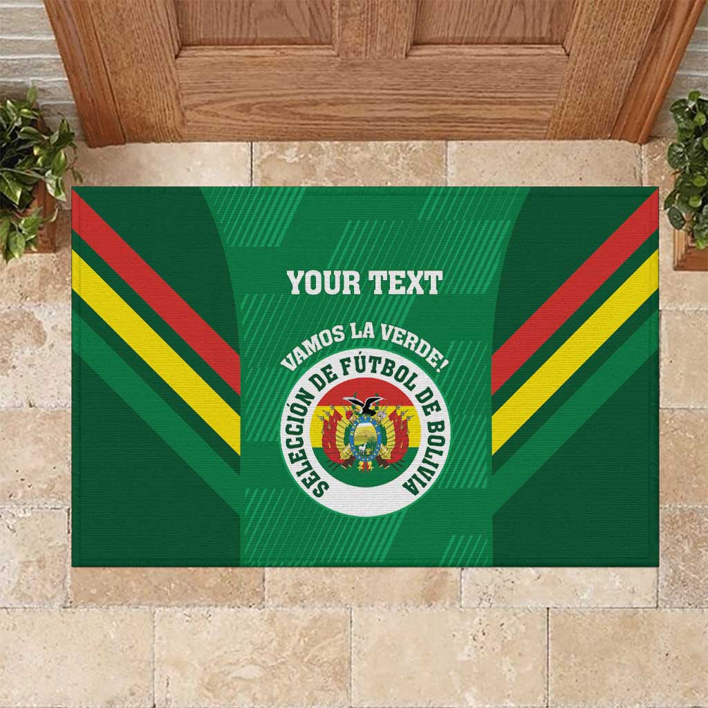 Custom Bolivia Football Rubber Doormat 2024 Vamos La Verde - Green - Wonder Print Shop