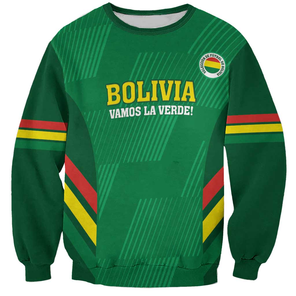 Custom Bolivia Football Sweatshirt 2024 Vamos La Verde - Green - Wonder Print Shop