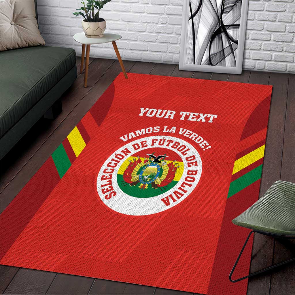 Custom Bolivia Football Area Rug 2024 Vamos La Verde - Red - Wonder Print Shop