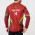 Custom Bolivia Football Button Sweatshirt 2024 Vamos La Verde - Red - Wonder Print Shop