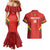 Custom Bolivia Football Couples Matching Mermaid Dress and Hawaiian Shirt 2024 Vamos La Verde - Red - Wonder Print Shop