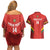 Custom Bolivia Football Couples Matching Off Shoulder Short Dress and Hawaiian Shirt 2024 Vamos La Verde - Red - Wonder Print Shop