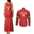 Custom Bolivia Football Couples Matching Tank Maxi Dress and Long Sleeve Button Shirt 2024 Vamos La Verde - Red - Wonder Print Shop