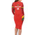 Custom Bolivia Football Family Matching Long Sleeve Bodycon Dress and Hawaiian Shirt 2024 Vamos La Verde - Red - Wonder Print Shop