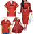 Custom Bolivia Football Family Matching Off The Shoulder Long Sleeve Dress and Hawaiian Shirt 2024 Vamos La Verde - Red - Wonder Print Shop