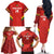 Custom Bolivia Football Family Matching Off The Shoulder Long Sleeve Dress and Hawaiian Shirt 2024 Vamos La Verde - Red - Wonder Print Shop