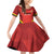 Custom Bolivia Football Family Matching Off Shoulder Short Dress and Hawaiian Shirt 2024 Vamos La Verde - Red - Wonder Print Shop