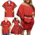 Custom Bolivia Football Family Matching Off Shoulder Short Dress and Hawaiian Shirt 2024 Vamos La Verde - Red - Wonder Print Shop