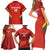 Custom Bolivia Football Family Matching Short Sleeve Bodycon Dress and Hawaiian Shirt 2024 Vamos La Verde - Red - Wonder Print Shop