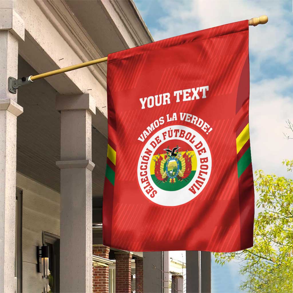 Custom Bolivia Football Garden Flag 2024 Vamos La Verde - Red - Wonder Print Shop