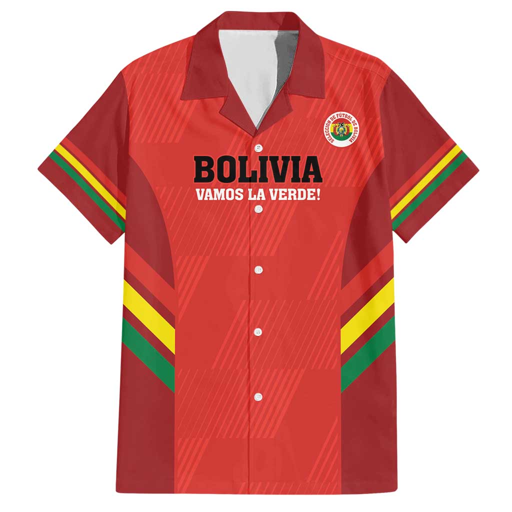 Custom Bolivia Football Hawaiian Shirt 2024 Vamos La Verde - Red - Wonder Print Shop