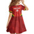 Custom Bolivia Football Kid Short Sleeve Dress 2024 Vamos La Verde - Red - Wonder Print Shop