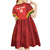 Custom Bolivia Football Kid Short Sleeve Dress 2024 Vamos La Verde - Red - Wonder Print Shop