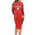 Custom Bolivia Football Long Sleeve Bodycon Dress 2024 Vamos La Verde - Red - Wonder Print Shop