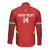 Custom Bolivia Football Long Sleeve Button Shirt 2024 Vamos La Verde - Red - Wonder Print Shop