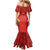 Custom Bolivia Football Mermaid Dress 2024 Vamos La Verde - Red - Wonder Print Shop