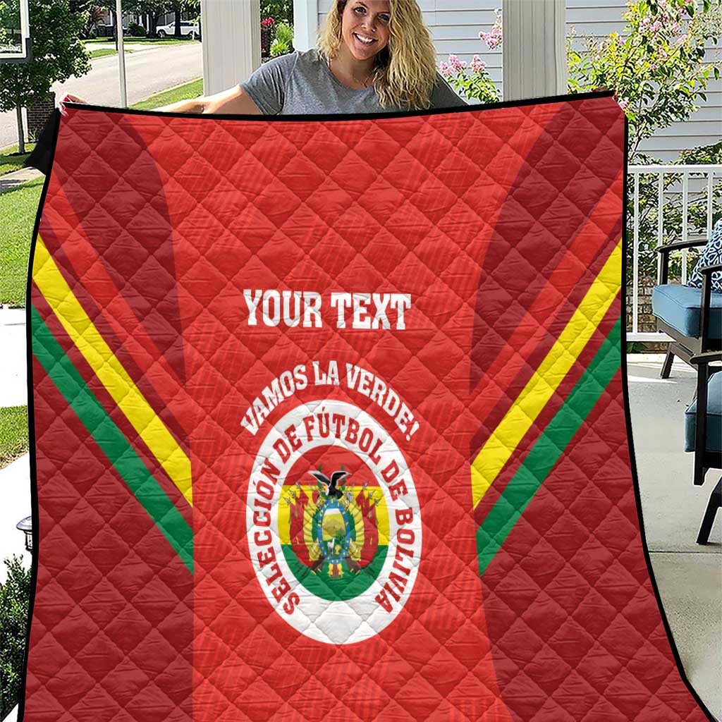 Custom Bolivia Football Quilt 2024 Vamos La Verde - Red