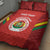 Custom Bolivia Football Quilt Bed Set 2024 Vamos La Verde - Red - Wonder Print Shop