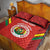 Custom Bolivia Football Quilt Bed Set 2024 Vamos La Verde - Red - Wonder Print Shop