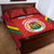 Custom Bolivia Football Quilt Bed Set 2024 Vamos La Verde - Red - Wonder Print Shop