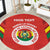 Custom Bolivia Football Round Carpet 2024 Vamos La Verde - Red