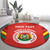 Custom Bolivia Football Round Carpet 2024 Vamos La Verde - Red