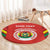 Custom Bolivia Football Round Carpet 2024 Vamos La Verde - Red