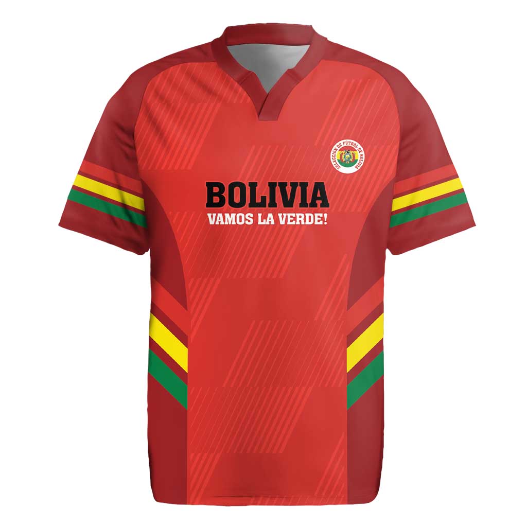 Custom Bolivia Football Rugby Jersey 2024 Vamos La Verde - Red - Wonder Print Shop