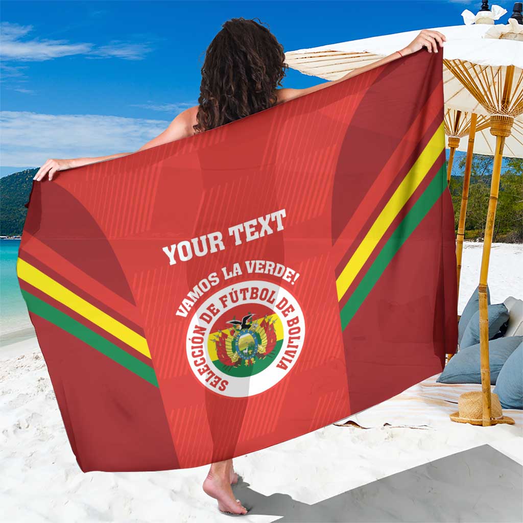 Custom Bolivia Football Sarong 2024 Vamos La Verde - Red - Wonder Print Shop