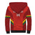 Custom Bolivia Football Sherpa Hoodie 2024 Vamos La Verde - Red - Wonder Print Shop