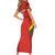 Custom Bolivia Football Short Sleeve Bodycon Dress 2024 Vamos La Verde - Red - Wonder Print Shop