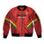 Custom Bolivia Football Sleeve Zip Bomber Jacket 2024 Vamos La Verde - Red - Wonder Print Shop