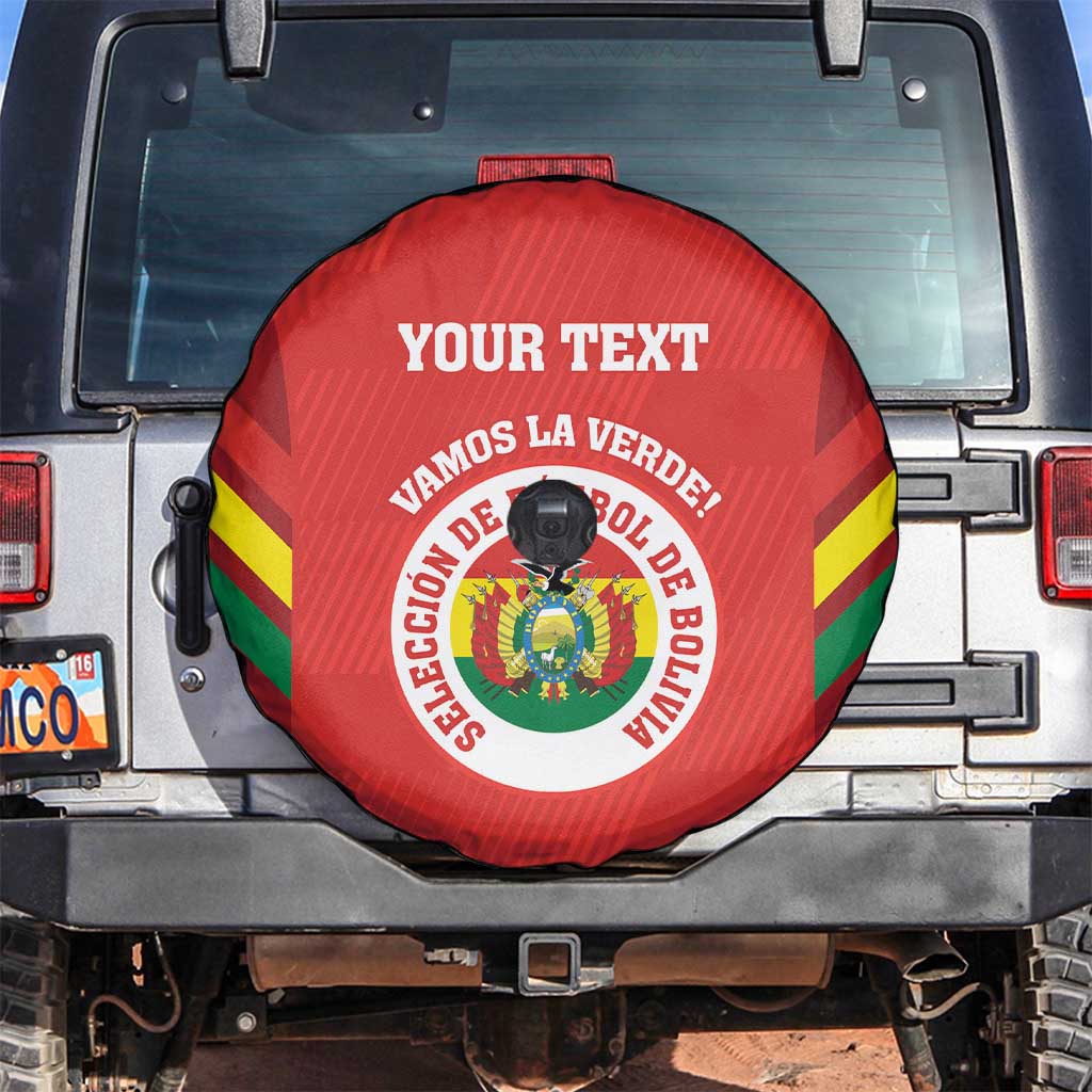 Custom Bolivia Football Spare Tire Cover 2024 Vamos La Verde - Red - Wonder Print Shop