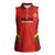 Custom Bolivia Football Women Sleeveless Polo Shirt 2024 Vamos La Verde - Red - Wonder Print Shop