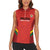 Custom Bolivia Football Women Sleeveless Polo Shirt 2024 Vamos La Verde - Red - Wonder Print Shop