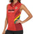 Custom Bolivia Football Women Sleeveless Polo Shirt 2024 Vamos La Verde - Red - Wonder Print Shop