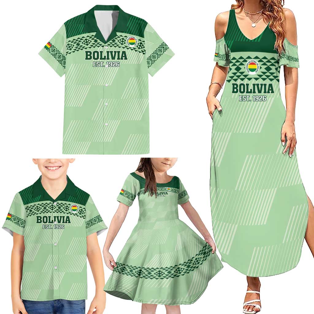 Custom La Verde Bolivia Football Family Matching Summer Maxi Dress and Hawaiian Shirt Est 1926 Newest Version - Wonder Print Shop