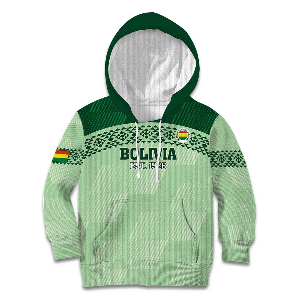 Custom La Verde Bolivia Football Kid Hoodie Est 1926 Newest Version - Wonder Print Shop